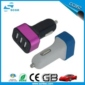3 Multi Port Car Charger għal Smart Phone