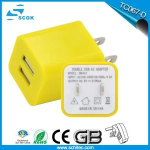 Adapter tal-Ċarġer tal-Ħajt Doppju tal-Ċarġer tal-Ivvjaġġar