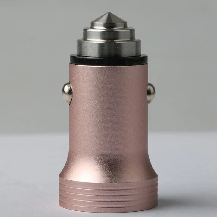 Ċarġer tal-Karozza tal-metall tal-fidda 2.4A