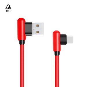 90 Grad Angolu Rett Soft PVC Materjal Tip C Cable